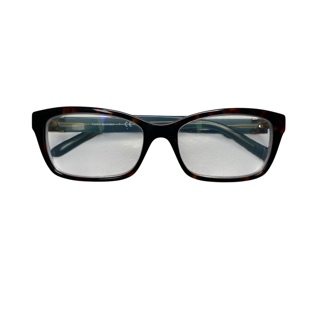 Tory Burch TY2049 1359 53-17-135 Tortoise Turquoise Rectangle Full Rim
